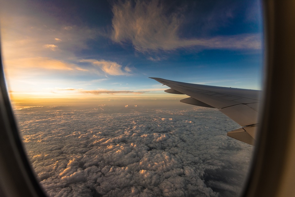 Travel Sunset Plane Horizon Success Airplane Trip